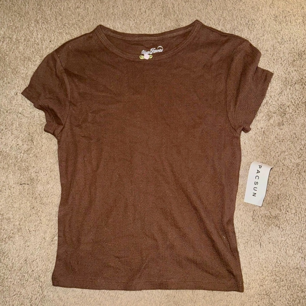 PacSun Brown Short Sleeve Tee